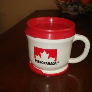 Vintage Petro Canada Plastic Travel Mug Never Used Gas Station Coffee Tea